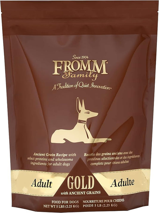 Fromm Adult Gold with Ancient Grains Dog Food - Premium Dry Dog Food - Chicken Recipe - 5 lb