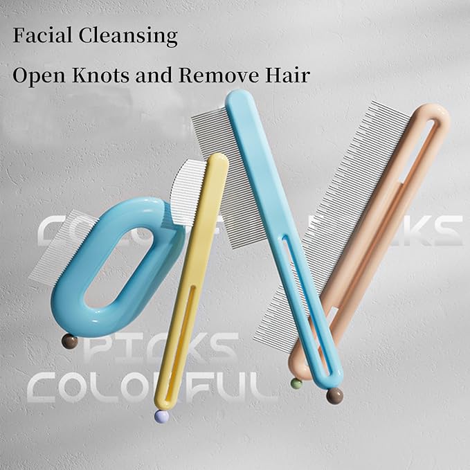 Precision Tear Stain Comb for Small Dogs Cats Face Eye Gunk Removal Tool ，Fit Yorkie, Shih Tzu, Maltese, Maltipoo, Pomeranian, Puppy Starter Kit, Pet Supplies (Yellow)