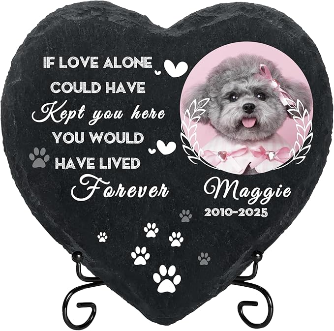 Personalized Dog Memorial Gifts for Loss of Dog, Custom Photo Pet Momorial Stone for Dogs, Cat Memorial Sympathy Gift, Dog Passing Away Gifts, Sympathy Gift for Pet Lovers (Style 12)
