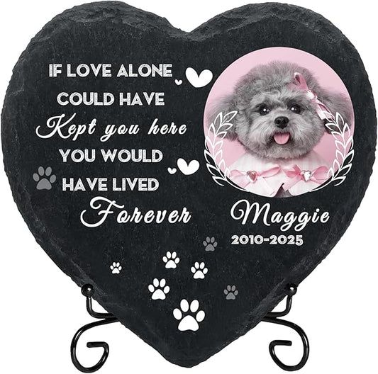 Personalized Dog Memorial Gifts for Loss of Dog, Custom Photo Pet Momorial Stone for Dogs, Cat Memorial Sympathy Gift, Dog Passing Away Gifts, Sympathy Gift for Pet Lovers (Style 12)