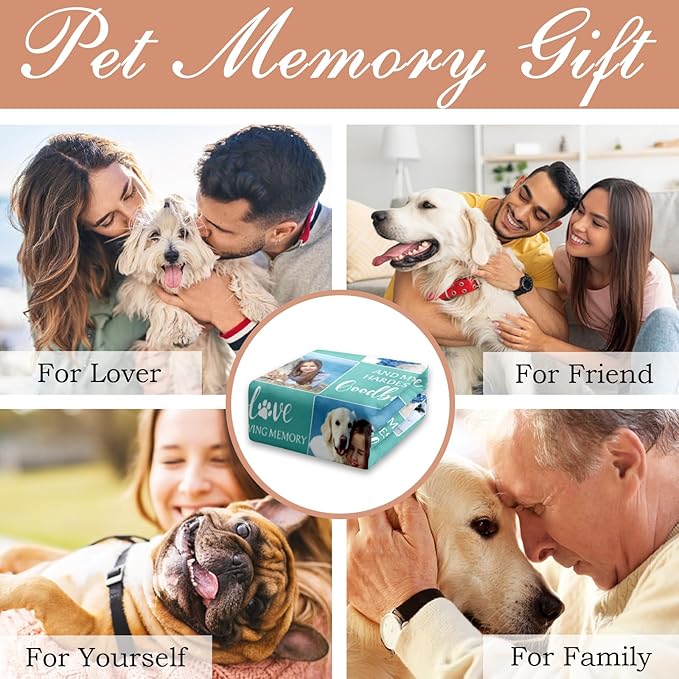 Pet Memorial Blanket Gift - Personalized Dog Memorial Blanket with Photo Name, Pet Sympathy Gifts for Dogs Lovers, Custom Loss of Dog Grief Blankets, Pets Remembrance Bereavement Gifts (3 Photos)