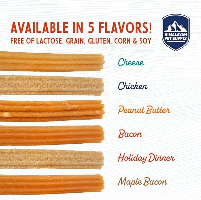 Himalayan Dog Chew Churro Holiday Dinner | Grain and Lactose Free Treats with Digestible Ingredients | Natural Chew Sticks for Dogs | Soft Dental Chews for Dogs to Support Oral Hygiene and Gut Health