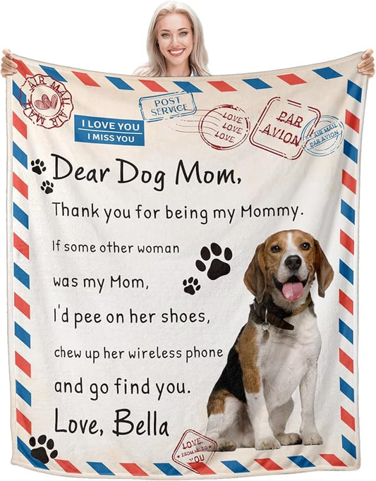 Generic Personalized Pet Memorial Throw Blanket, Custom Dog Cat Photo & Name, Customized Pet Memorial Gifts, Remembrance Gift for Dog Mom Dad
