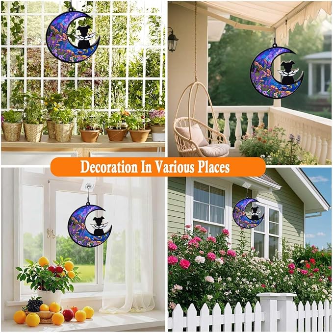 Dog Memorial Suncatcher, Loss of Dog Sympathy Gift for Pet Lovers, Cats Remembrance Ornament, Pet Memorial Gifts, Lavender