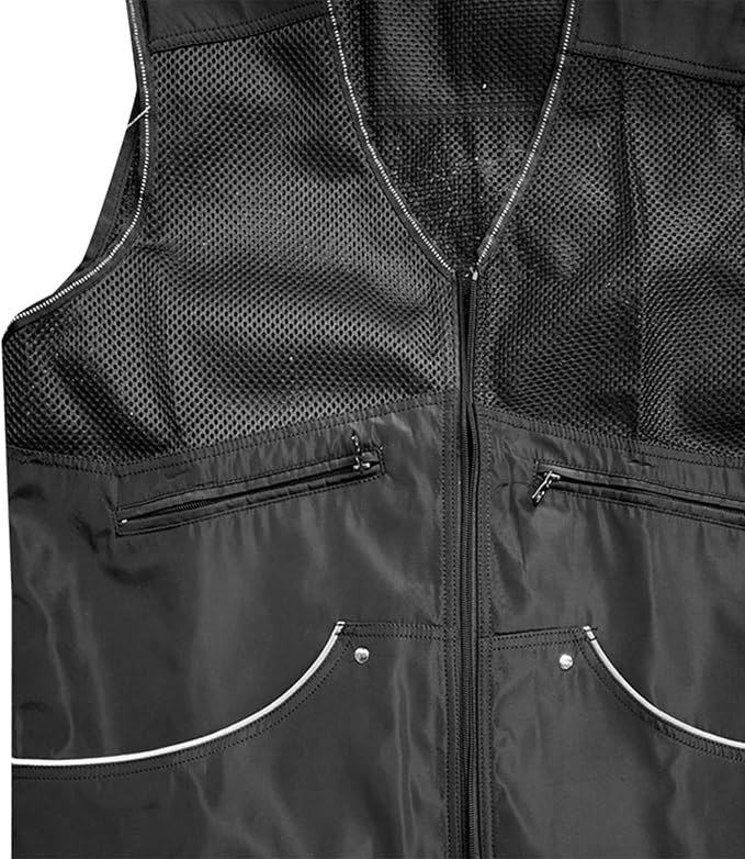 Dog Training Vest for Handlers Breathable Dog Trainer Vest for Agility Obedience Training Handler Dog Trainer Outdoor Backpacking, Black, XXL
