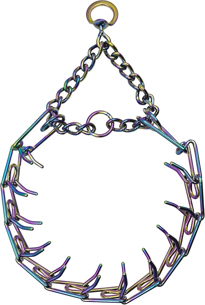 No Pull Dog Collar Dog Training Collar for Small Medium Large Dogs (Rainbow Color, XL)