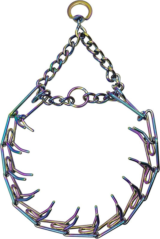 No Pull Dog Collar Dog Training Collar for Small Medium Large Dogs (Rainbow Color, XL)