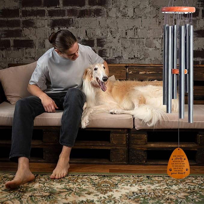 Pet Memorial Gifts for Dogs, Loss of Dog Sympathy Gift Wind Chimes, Pet Loss Sympathy Gift, Bereavement Gifts for Loss of Pet, Dog Remembrance Gift, in Memory of Dog Cat