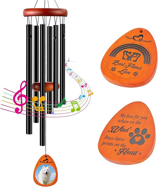 Homrich Dog Memorial Gifts for Loss of Dog, 28" Pet Memorial Wind Chimes, Loss of Dogs Sympathy Gift, Pet Passing Away Sympathy Bereavement Gift Wind Chimes for Outside