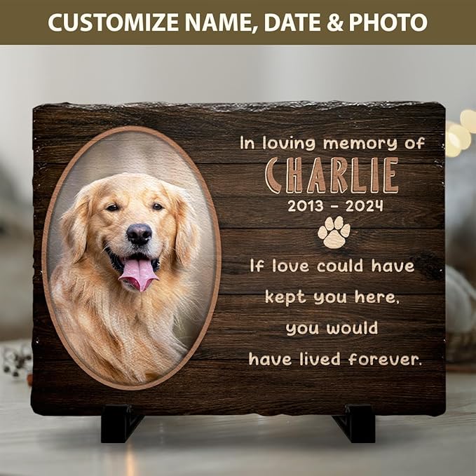 If Love Could Have Saved You Personalized Stepping Stones Outdoor - a Tribute to Beloved Pet, Cat, Dog Death - Sympathy Pet Memorial Stone for Loss of Dogs, Cats