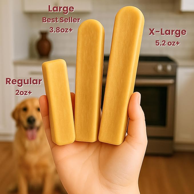 Majestic Pet Himalayan All-Natural Cheese Dog Chews - Long Lasting Dental Chew for Dogs - Healthy Pet Treats with Beneficial Ingredients (Digestive & Immune Support, Regular, 20 Pack)