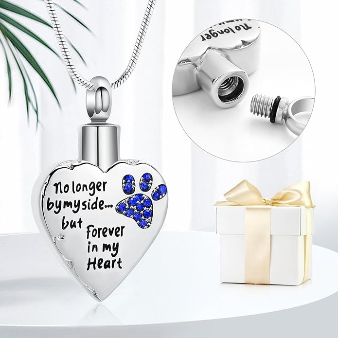memorial jewelry Your Wings were Ready, But My Heart was Not Stainless Steel Carved Locket Cremation Urn Necklace for Pet Dog Cats
