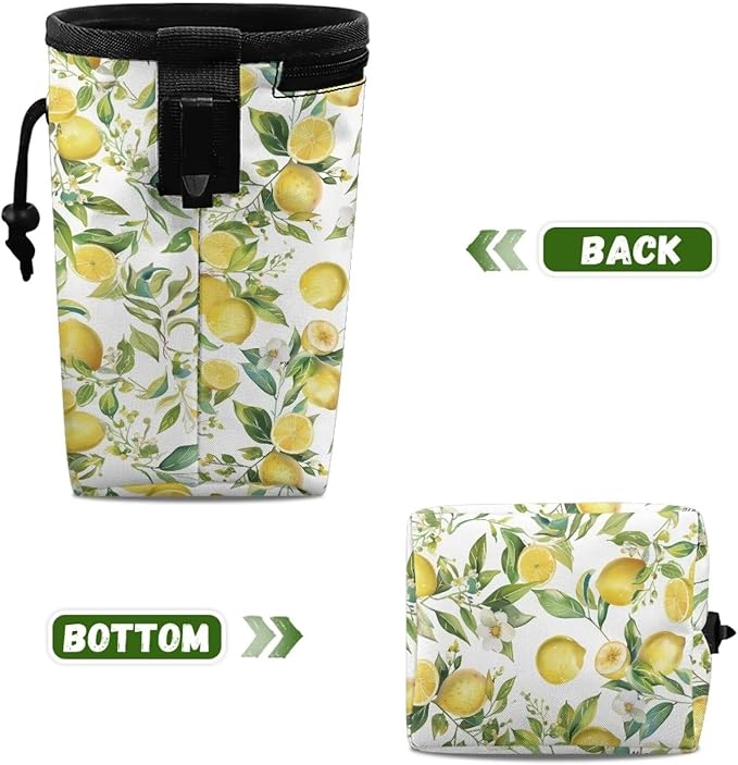Lemon Puppy Training Pouch Dog Training Treat Pouch Bag Versatile Pocket Sized Pet Feed Snack Reward Pocket for Pet Puppy Travel or Outdoor Use