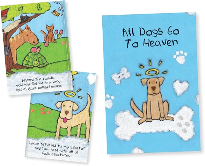 Dog Speak Sympathy Booklet – “All Dogs Go to Heaven” – 14-Page Pet Loss Remembrance Gift Book to Express Comfort, Grief & Support, 4.75" x 6.75"
