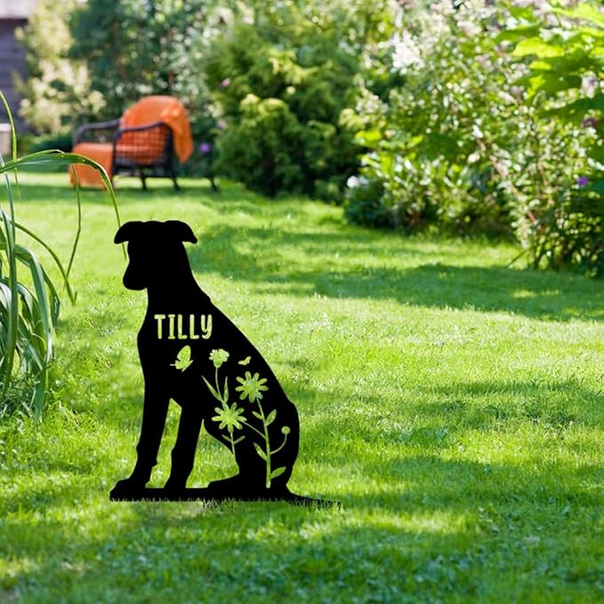 Custom Metal Pet Grave Markers Dog Memorial Plaque, Waterproof Dog Grave Markers Outdoor for Memorial Yard, Sympathy Gift for Pet Loss, Personalized Grave Markers for Dogs