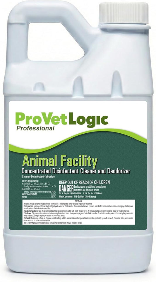 ProVetLogic Animal Facility Disinfectant Cleaner & Deodorizer (Concentrated) - 0.5 Gallon