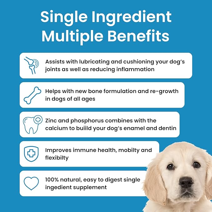 Brilliant Bone & Joint Supplement for Dogs - High Strength Calcium & Collagen Powder for Joint & Hip Support, Essential Supplement for Dog’s of All Ages - 10.6 Oz
