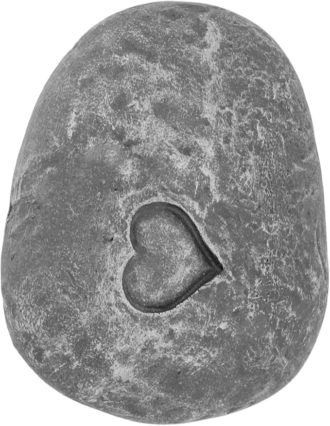 TOPINCN Pet Memorial Stone, Memorials Funerary Dogs DIY Cat Dog Grave Marker Lettering Simulation Pebbles Indoor Outdoor Backyard Pet Tombstone (Love Stone Grey)