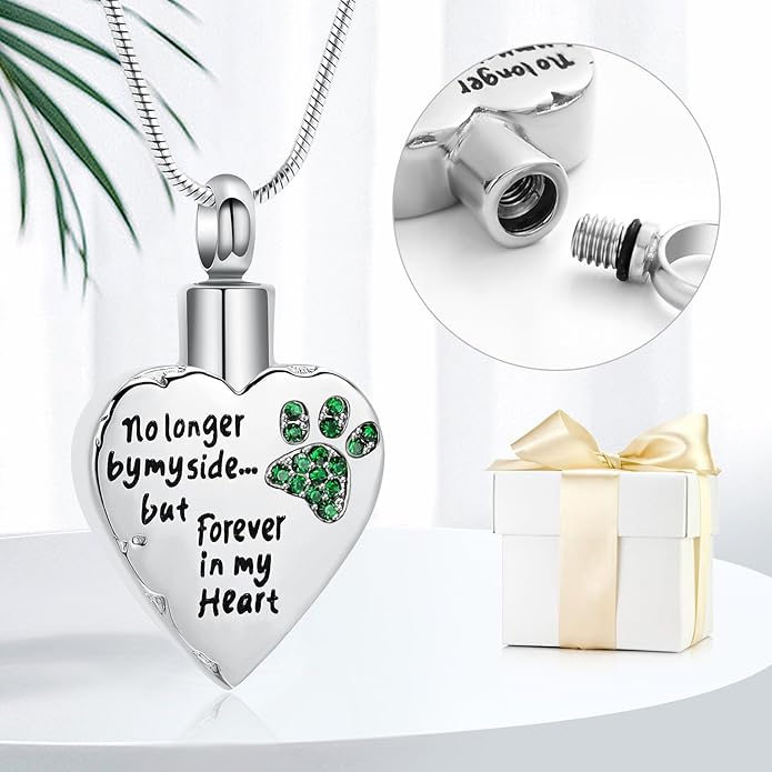 memorial jewelry Your Wings were Ready, But My Heart was Not Stainless Steel Carved Locket Cremation Urn Necklace for Pet Dog Cats
