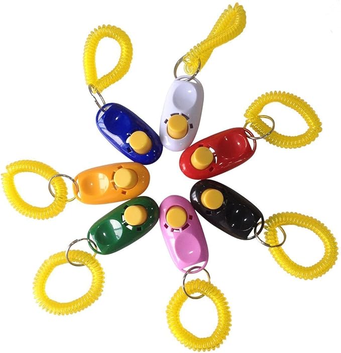 PENTA ANGEL Pet Training Clicker Button Clicker with Wrist Strap, Train Dog, Cat, Horse, Pets for Clicker Training (3 Pack)