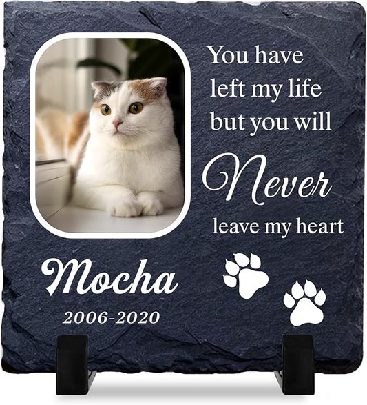 EDSG Personalized Dog Memorial Gifts for Loss of Dog Pet Memorial Gifts for Dogs Cats Memorial Stone Pet Loss Gifts Natural Slate Grave Plaque Pets Bereavement Gifts Loss of Pet Gift (Design 5)