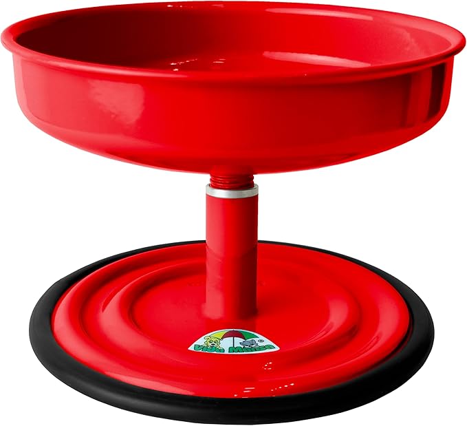 Adjustable Dog Feeder, 18.6 oz – Aluminum Feeding Bowl with Height Adjustment, Promotes Comfortable Feeding Position, Electrostatic Coated Finish, Vida Mansa, (Red)