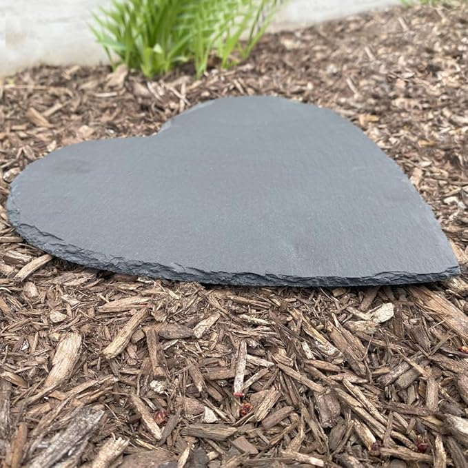 GiftsForYouNow Engraved Beloved Companion Personalized Pet Memorial Garden Stone, 10", Dog Headstone, Heart Shaped Slate