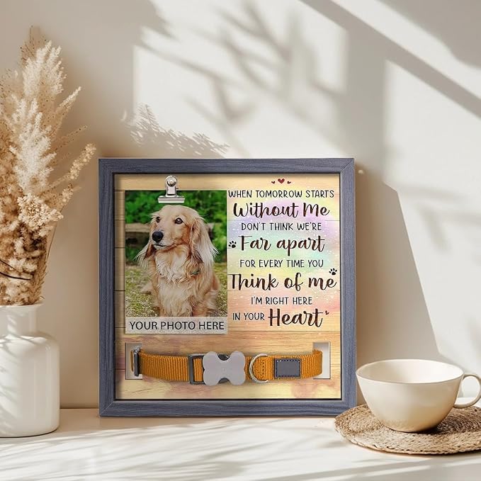 Pawfect House Dog Memorial Gifts for Loss of Dog, Memorial Picture Frame For Pet, Dogs Picture Frame, Pet Loss Gifts, Remembrance Gift, Pet Loss Sympathy Gift, Dogs Frames for Pictures Memorial