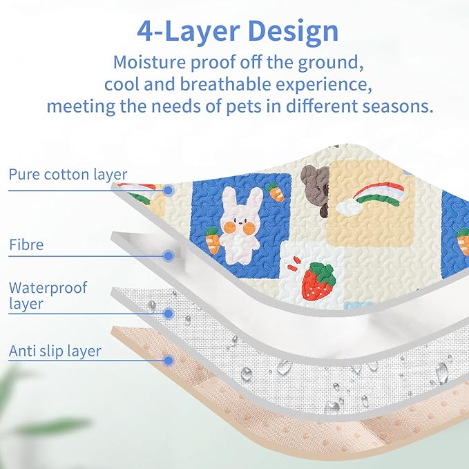Dog Playpen Mat Crate Mat Puppy Pads, Lovely Dog Crate Pad, Anti-Slip Bottom,[PLAYPEN NOT Included !] Waterproof Reusable Whelping Playpen Crate Reusable Washable Pet Mattress Pads Pet Training Pads
