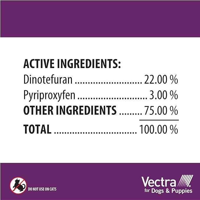 Vectra® for Dogs & Puppies Flea Treatment & Prevention for Small Dogs (11 – 20 lbs.) 3-Month Supply