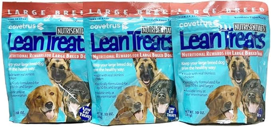 Covetrus Nutrisential Lean Treats for Large Dogs - Soft Dog Treats for Large Dogs - Nutritional Low Fat Bite Size - Chicken Flavor - 10oz - 3 Pack