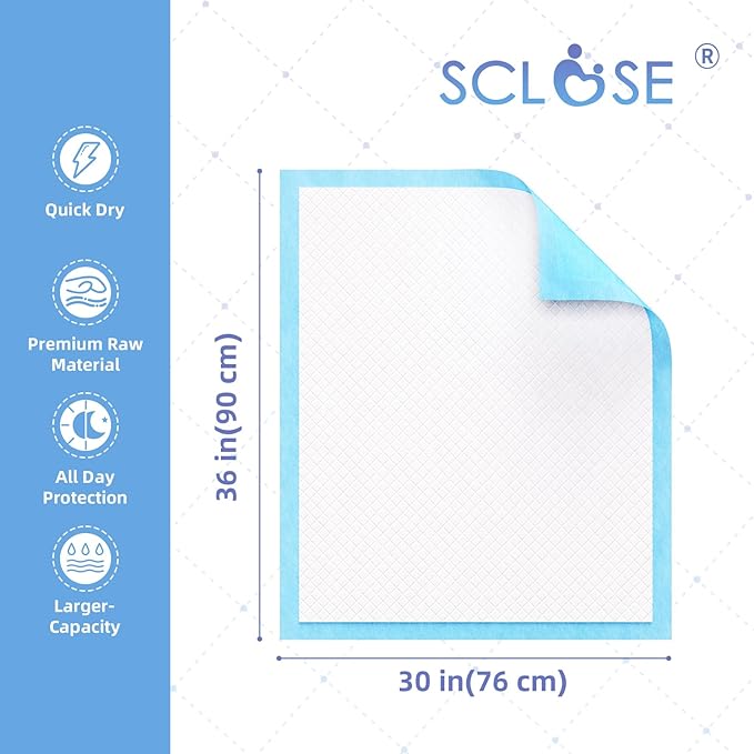 Pee Pads for Dogs Extra Large 30"x36", 50 Count Puppy Pads XXL, Potty Pads for Dogs, Super Absorbent & Leak-Proof, Disposable Training Pads for Puppies, Doggie Pads, Blue