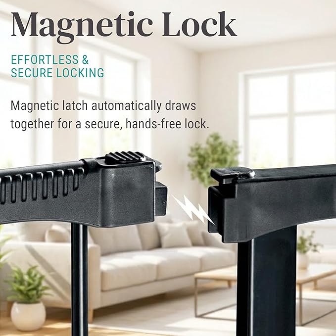 KidCo - Custom Fit Auto Closing ConfigureGate Baby Gate with with 30 Inch Door Section, Baby Fence, Safety Gate (Black)