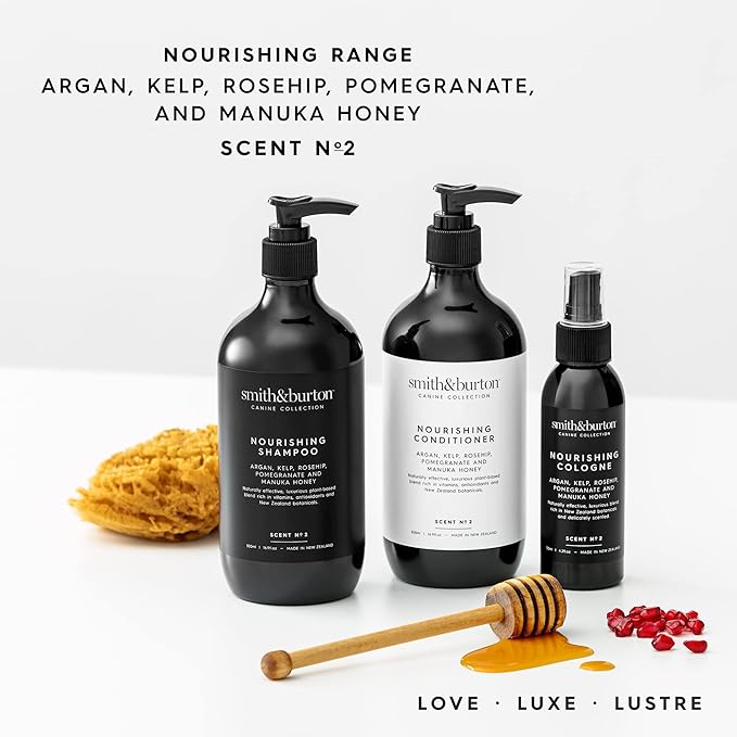 smith&burton Nourishing Dog Cologne, Calming Grooming Spray, Gentle Leave-In Coat Care, With Argan, Kelp, Rosehip, Manuka Honey & More, Plant-Based, Scent No. 2, 4.2 fl oz