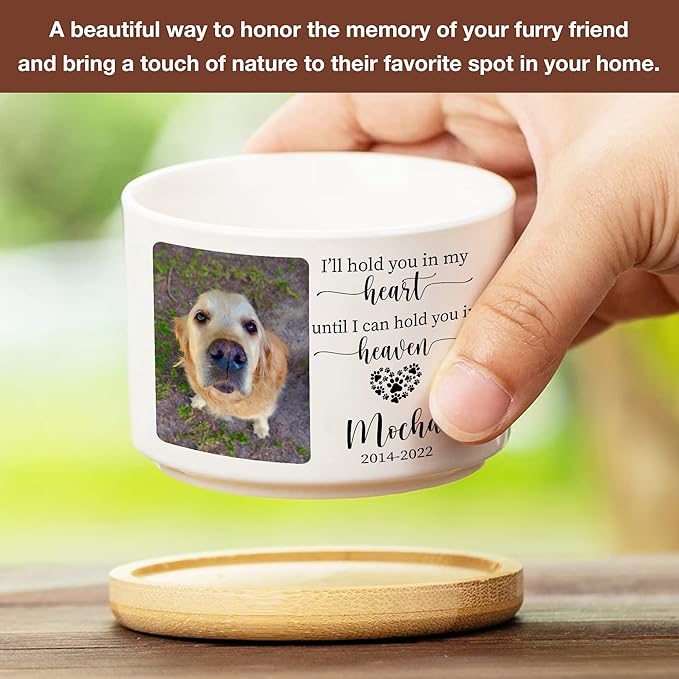 Customized Dog Memorial Gift Plant Pot Outdoor Pet Memorial Cross Pet Plant Pot Personalized Pet Crosses Memorial Gift For Someone Lost Cat Grief Funeral In Loving Memory Window Decor
