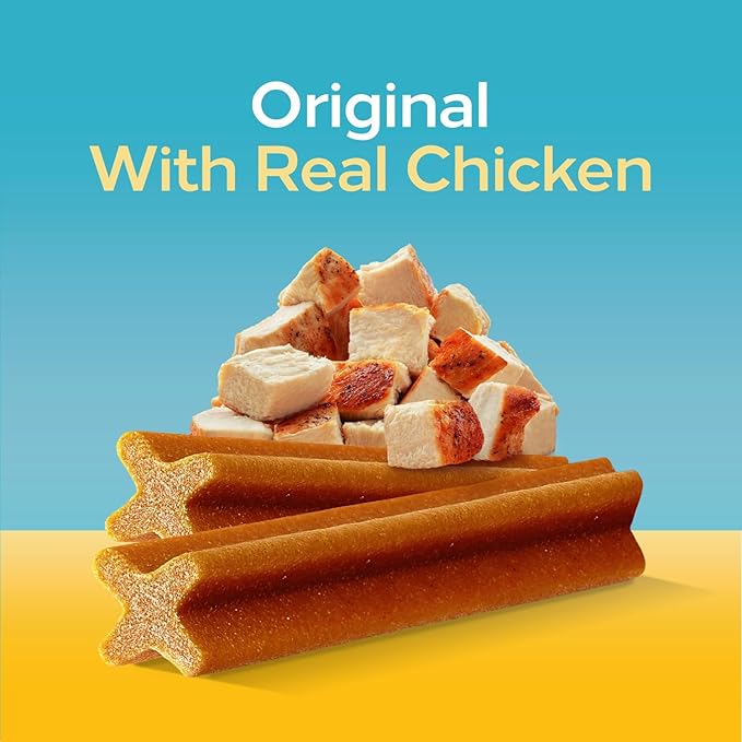 Pedigree Dentastix Large Dog Treats, Original Flavor with Real Chicken, 2.08 lb. Bag (40 Treats Total)
