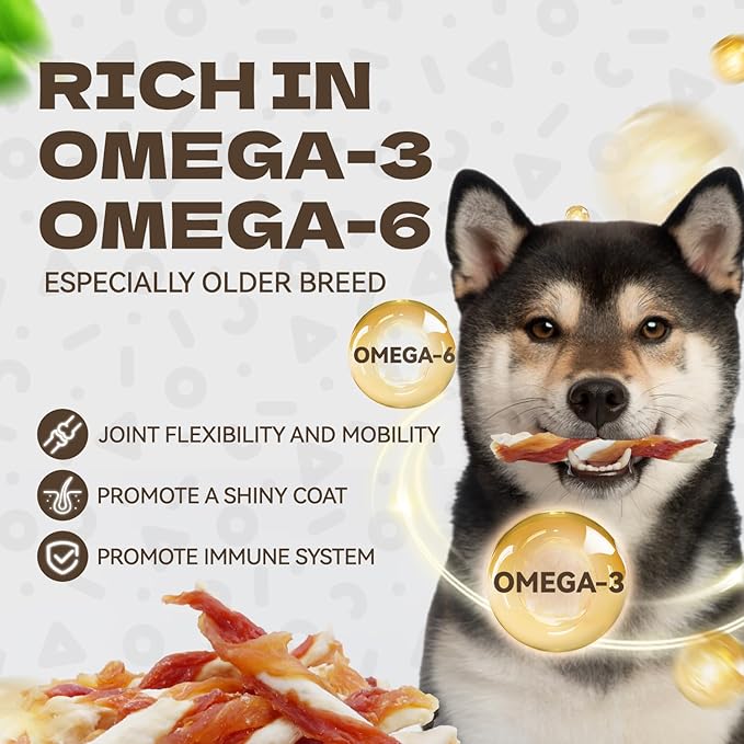 Triple Flavor Dog Jerky Treats, Real Chicken Duck and Cod Twist Strips Dog Training Treats Snacks Healthy Rawhide-Free Chews for Small Medium Large Breeds 10.58oz