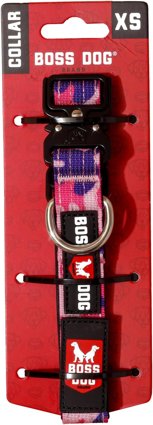 Boss Dog Tactical Collar, Pink Camo, X-Small