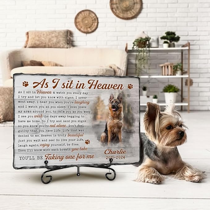 Dog Memorial Gifts for Loss of Dog, Personalized Dog Memorial Stone, Pet Memorial Gifts, Pet Loss Gifts, Pet Memorial Stones, Cemetery Decorations for Grave, Cat Memorial Gifts, Gifts for Cat Lovers