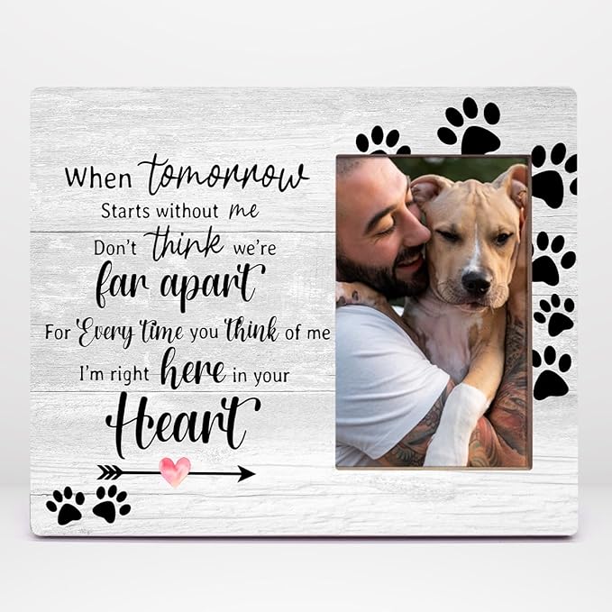 Orchroma Pet Memorial Gifts for Dogs,Loss of Dog Sympathy Gift,Dog Memorial Gifts for Loss of Dogs,Pet Memorial Picture Frame,4 x 6 Inch Photo