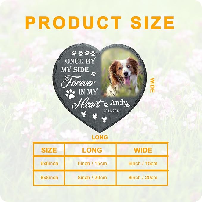 Memorial Gifts for Loss of Dog Custom Dog Memorial Stone, Pet Memorial Gifts, Pet Memorial Stones, Cemetery Decorations for Graves, Cat Memorial Gifts