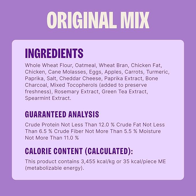 Old Mother Hubbard Wellness Original Mix Dog Biscuits, Natural, Training Treats, Four Flavors, Mini Size, (3.8 Pound Bag)