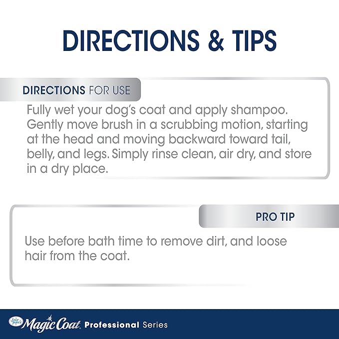 Four Paws Magic Coat Professional Series Grooming All-in-One Wet & Dry Detangling Brush for Dogs, 1 Count