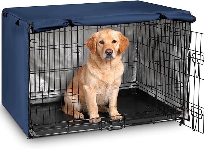 kefit Dog Crate Cover 36 inch, Kennel Cover for Dog Cage, Navy Blue