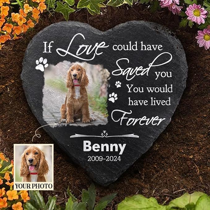 Personalized Dog Memorial Stone, Pet Memorial Gifts, Pet Loss Gifts, Pet Memorial Stones, Cemetery Decorations for Grave, Cat Memorial Gifts, Gifts for Cat Lovers