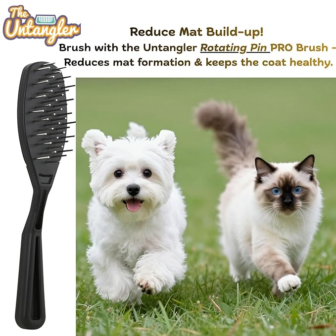 Super-Groom Combs with Smooth Rotating Teeth for Painless Mat Removal (30 Fine-Spaced Teeth, Teal Green)