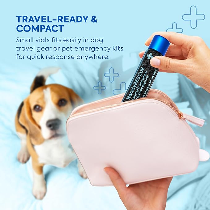 Dr. Cuddles ReadyRESCUE Activated Charcoal Powder for Dogs and Cats - Veterinary-Grade Pet First Aid Kit Essential - Fast Acting Emergency Poison Binder - Safe and Travel Ready - 30 g Pack of 1