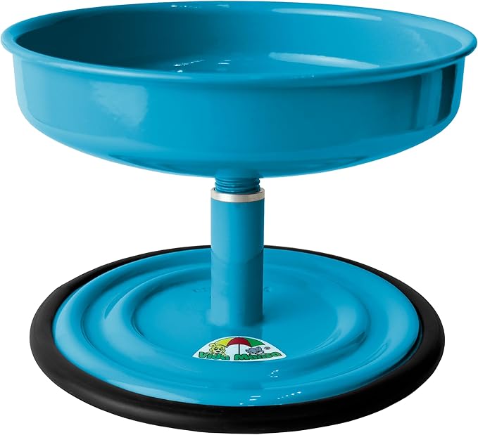 Adjustable Dog Feeder, 18.6 oz – Aluminum Feeding Bowl with Height Adjustment, Promotes Comfortable Feeding Position, Electrostatic Coated Finish, Vida Mansa, (Light Blue)