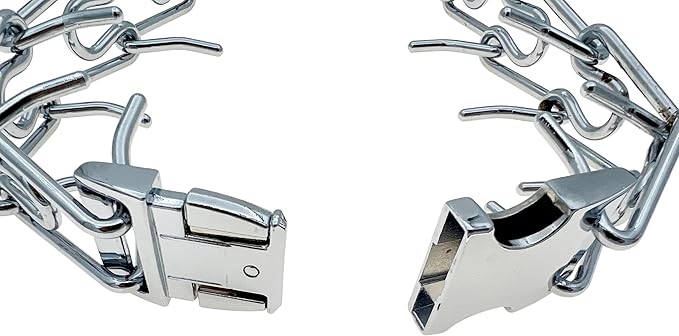 Adjustable Dog Ｎo Pull Ｃollar for Small Medium Large Dogs (Silver, M)
