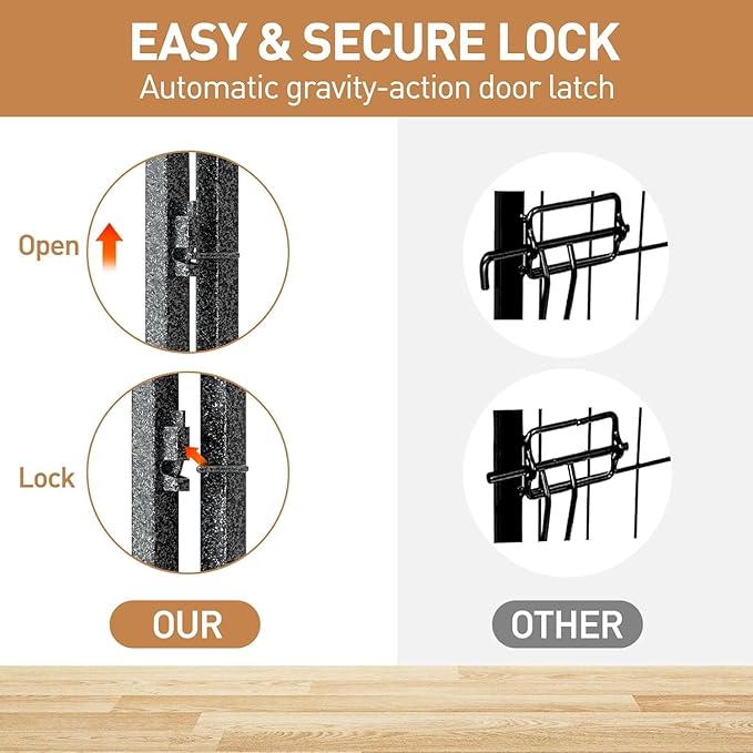 Metal Dog Playpen, 24 Inch Height 32 Panels, Ideal Dog Fence for Large/Medium/Small Dogs Indoor & Outdoor Bliss, Perfect Dog Pen for Camping, Yard, and RV | Black-Silver